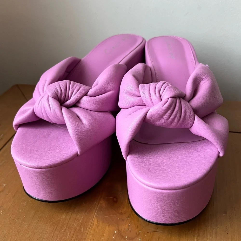 Circus NY Sam Edelman Women’s Grady Wedge Fiji Flower Pink Slide Sandal 8